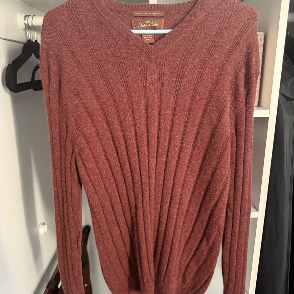 Faded Glory Women's V-Neck Sweater - Brick Red
